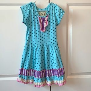 Liv & Monkey boutique sweetheart Henley dress EUC